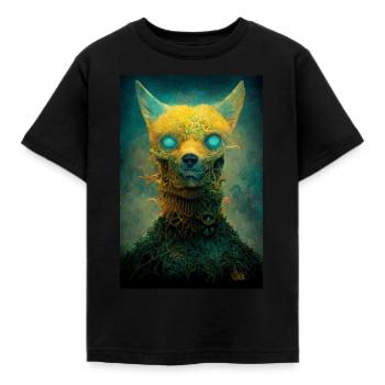 Chien radioactif - T-shirt Enfant - noir - Devant - AI Model Kid Female (0cm)