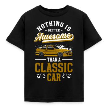 Oldtimer Vintage Car Classic - Kinder T-Shirt - Schwarz - Vorne - AI Model Kid Female (0cm)