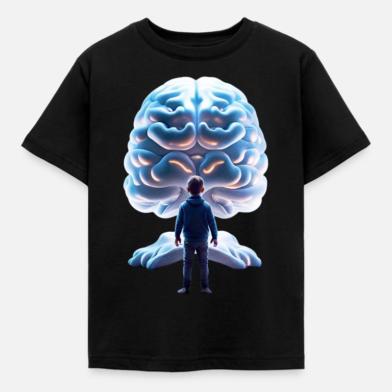 The Brain - Kinder T-Shirt - Schwarz