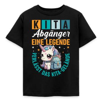 Kindergarten Kita Abgänger 2024 - Kinder T-Shirt - Schwarz - Vorne - AI Model Kid Female (0cm)