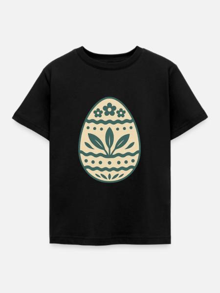 Osterei für das Osterfest - Kinder T-Shirt - Schwarz