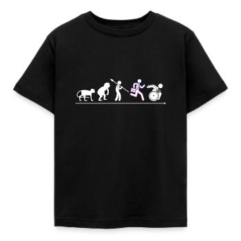 The evolution of man - Kids' T-Shirt - black - Front - AI Model Kid Female (0cm)