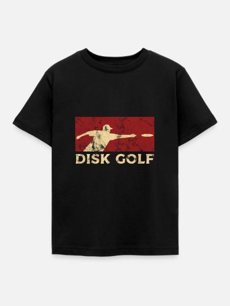 Disc Golf - Kinder T-Shirt - Schwarz