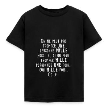 lustiges Sprichwort - Kinder T-Shirt - Schwarz - Vorne - AI Model Kid Female (0cm)