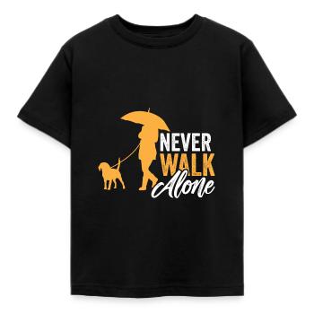 Never Walk Alone - Kinder T-Shirt - Schwarz - Vorne - AI Model Kid Female (0cm)