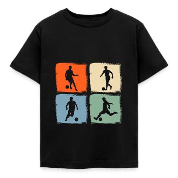 Fußballspieler Fußball - Kinder T-Shirt - Schwarz - Vorne - AI Model Kid Female (0cm)