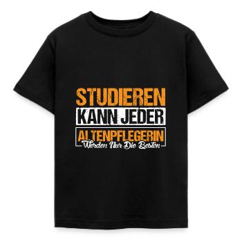 Altenpflegerin werden nur die besten. - Kinder T-Shirt - Schwarz - Vorne - AI Model Kid Female (0cm)