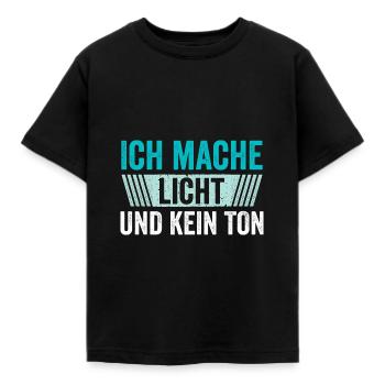 Licht Lichttechnik Light Crew Lichttechniker - Kinder T-Shirt - Schwarz - Vorne - AI Model Kid Female (0cm)