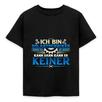 Solartechniker wenn ich es nicht kann - Kinder T-Shirt - Schwarz - Vorne - AI Model Kid Female (0cm)