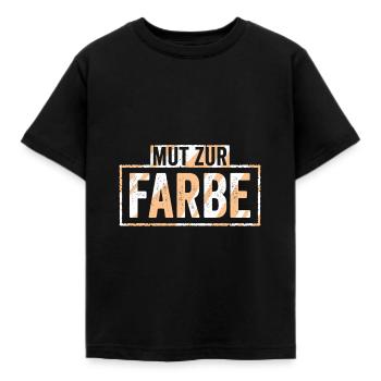 Mut zur Farbe - Kinder T-Shirt - Schwarz - Vorne - AI Model Kid Female (0cm)