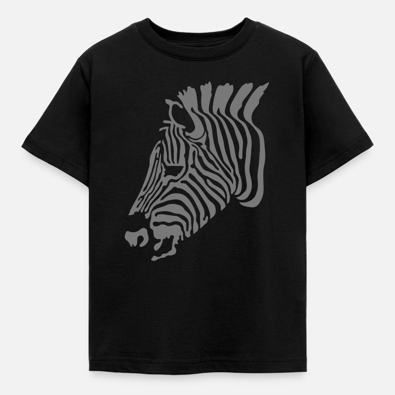 Zebra - Kinder T-Shirt - Schwarz