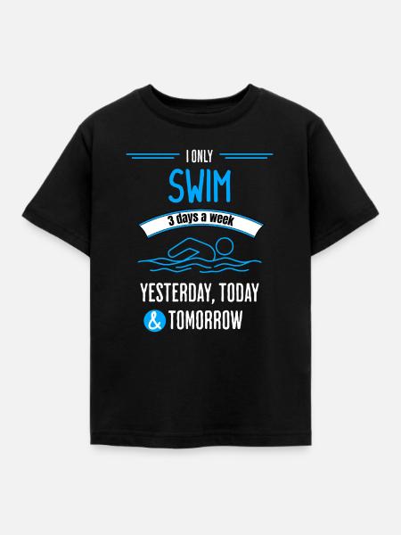 Schwimmclub-Routine - Kinder T-Shirt - Schwarz