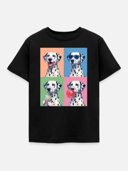 Hunde Dalmatiner Hund - Kinder T-Shirt - Schwarz