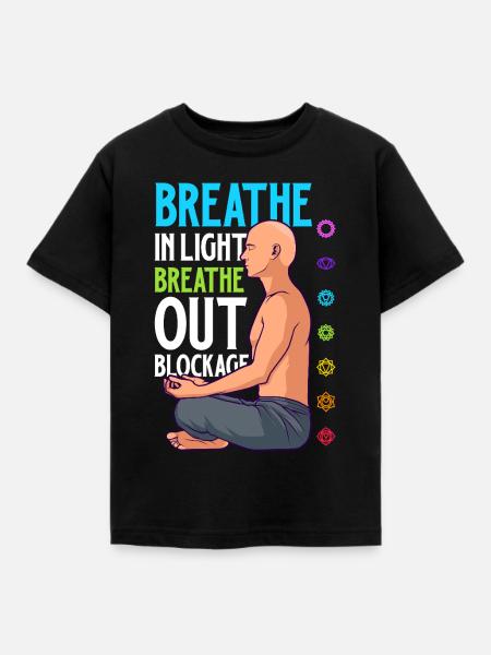 Chakra Atmung - Blockaden lösen - Kinder T-Shirt - Schwarz