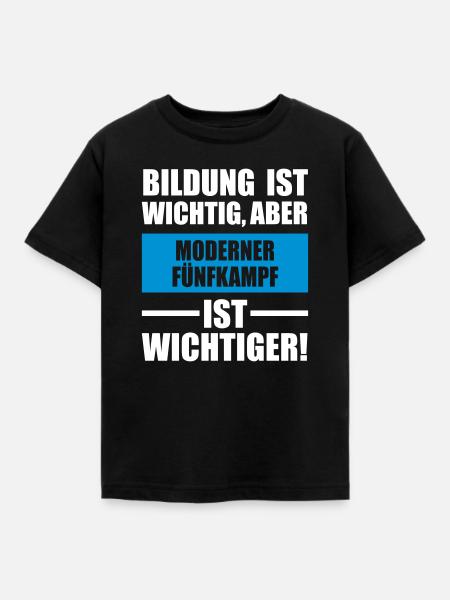 Moderner Fünfkampf Sportart - Kinder T-Shirt - Schwarz