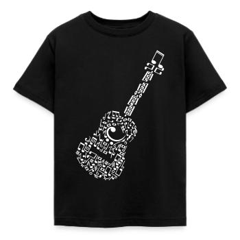 Guitar - Kids' T-Shirt - black - Front - AI Model Kid Female (0cm)