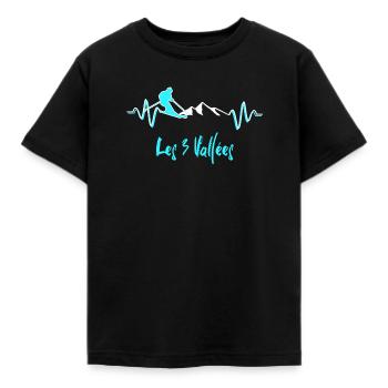 Skier Les 3 Vallées - T-shirt Enfant - noir - Devant - AI Model Kid Female (0cm)