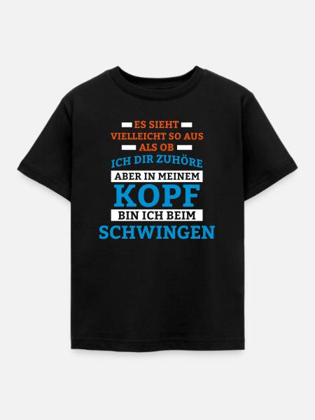 Schwingen Sportart - Kinder T-Shirt - Schwarz