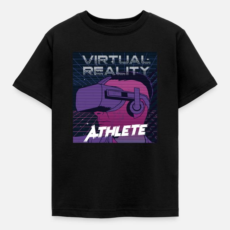 Camicie in realtà aumentata per atleti di realtà virtuale - Maglietta per bambini - nero