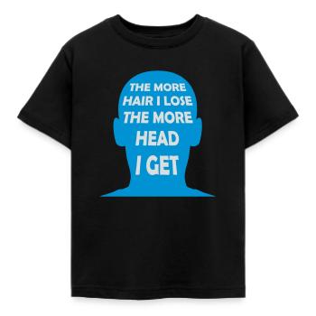 I get more head - Kids' T-Shirt - black - Front - AI Model Kid Female (0cm)