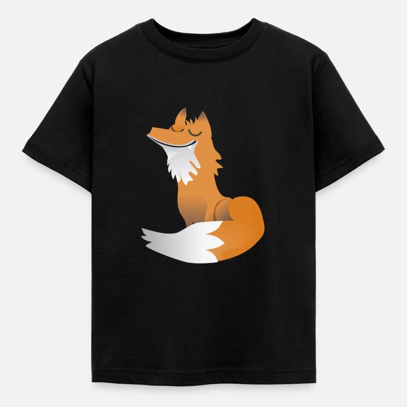 Fuchs - Kinder T-Shirt - Schwarz