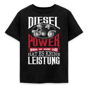 DIESEL POWER - Kinder T-Shirt - Schwarz - Vorne - AI Model Kid Female (0cm)
