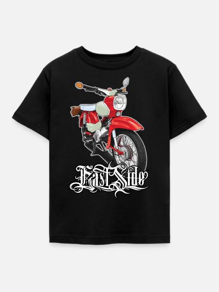 Star (rot) // Illustration - Kinder T-Shirt - Schwarz