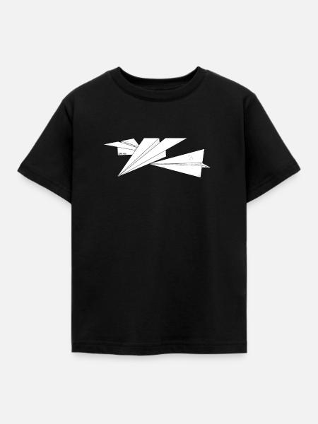 Triple-paper - Kinder T-Shirt - Schwarz