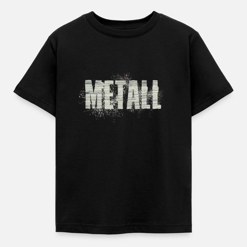 Metall - Kinder T-Shirt - Schwarz