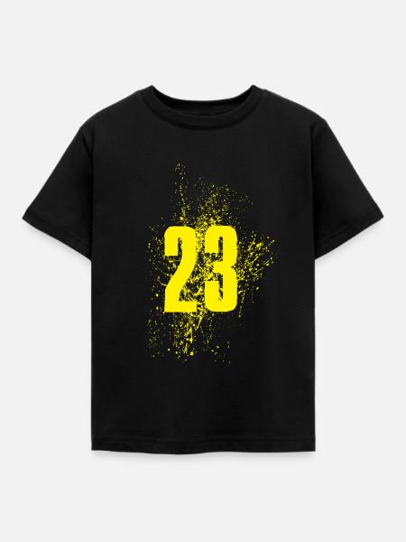 Number 23 - Kinder T-Shirt - Schwarz