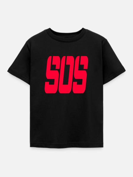 SOS - Kinder T-Shirt - Schwarz