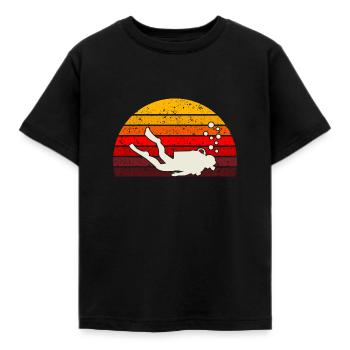 Geschenk Taucher Taucher - Kinder T-Shirt - Schwarz - Vorne - AI Model Kid Female (0cm)