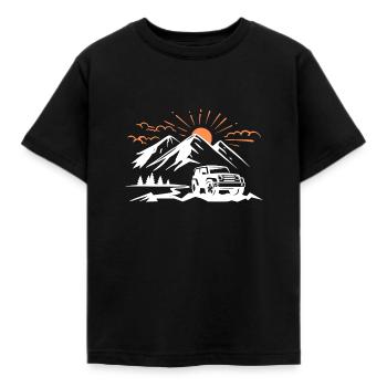 Geländewagen 4x4 Geländewagen - Kinder T-Shirt - Schwarz - Vorne - AI Model Kid Female (0cm)