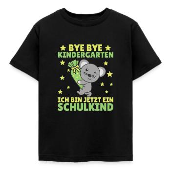 bye bye Kindergarten ich bin jetzt ein Schulkind - Kinder T-Shirt - Schwarz - Vorne - AI Model Kid Female (0cm)