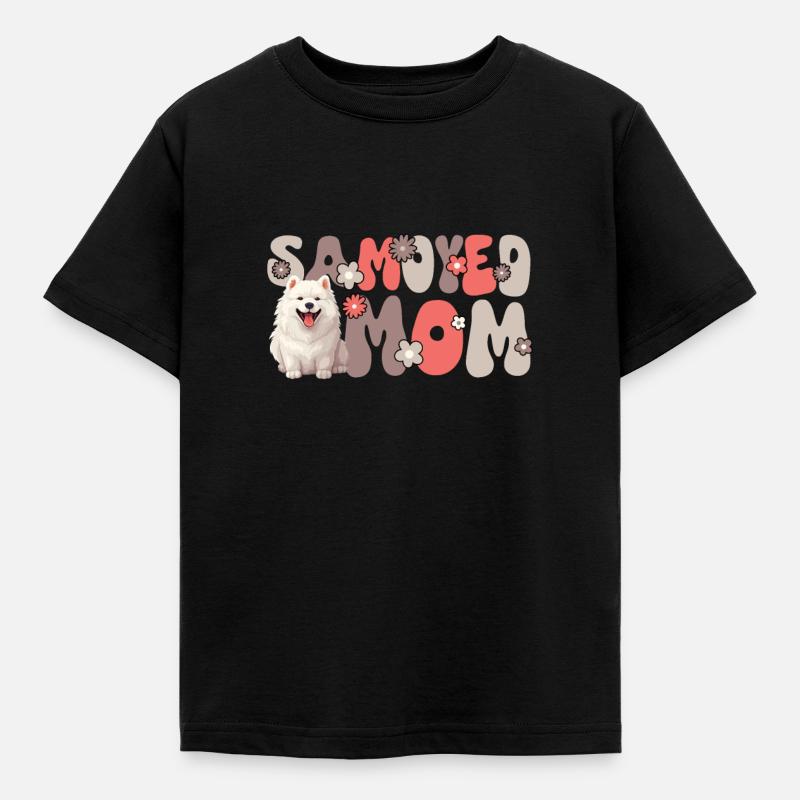 Samoyède Groovy Samoyède Maman - T-shirt Enfant - noir
