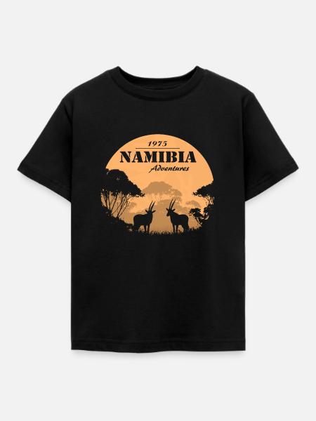 Namibia - Antilope - Kinder T-Shirt - Schwarz