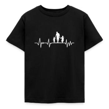 Vater und Tochter - Vater und Sohn, Papa Sohn und Tochter - Kinder T-Shirt - Schwarz - Vorne - AI Model Kid Female (0cm)