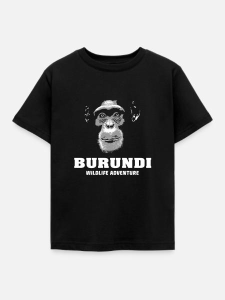 Burundi - Schimpanse - Kinder T-Shirt - Schwarz