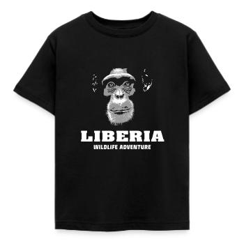 Liberia - Chimpanzees - Kids' T-Shirt - black - Front - AI Model Kid Female (0cm)