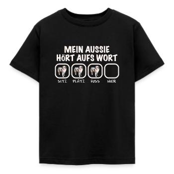 Australian Shepherd - Kinder T-Shirt - Schwarz - Vorne - AI Model Kid Female (0cm)