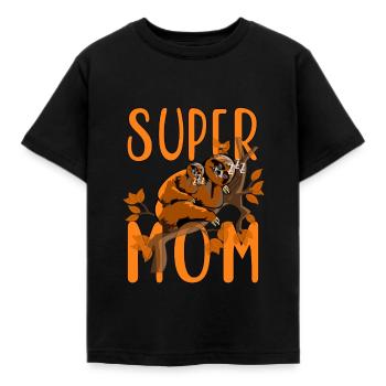 Super Mom, Mama ist die Beste, Meine Mama - Kinder T-Shirt - Schwarz - Vorne - AI Model Kid Female (0cm)