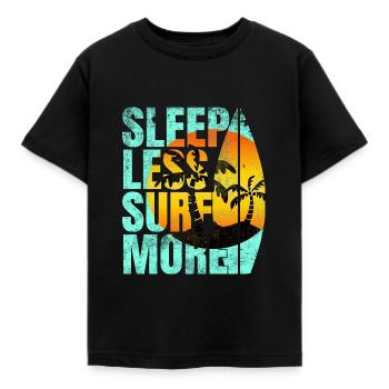 Surfen Surfer Surf Wellenreiten Surfbrett Wellen t - Kinder T-Shirt - Schwarz - Vorne - AI Model Kid Female (0cm)
