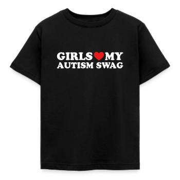 Girls Love My Autism Swag - T-shirt Enfant - noir - Devant - AI Model Kid Female (0cm)