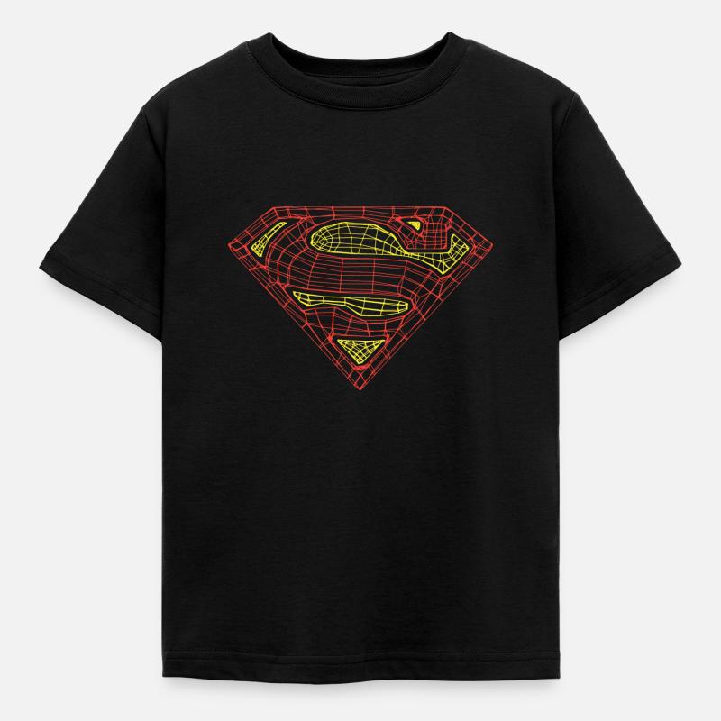Superman Logo Lignes - T-shirt Enfant - noir