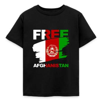 Afghanistan libre avec drapeau afghan - T-shirt Enfant - noir - Devant - AI Model Kid Female (0cm)