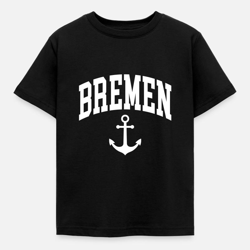 Bremen Anker - Kinder T-Shirt - Schwarz