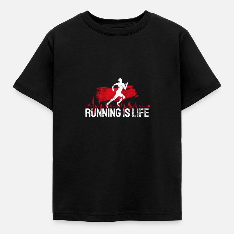 Course à pied course à pied jogging sport - T-shirt Enfant - noir