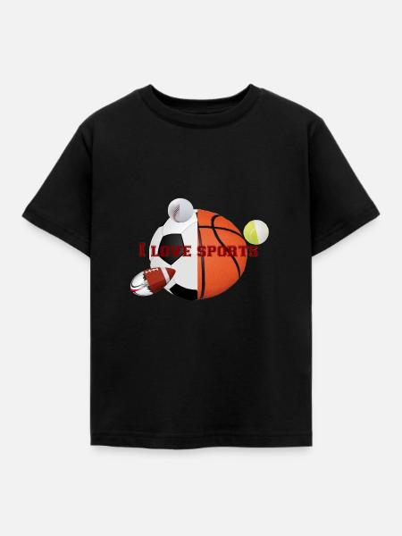 Sport ist Leben! - Kinder T-Shirt - Schwarz