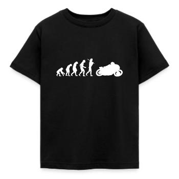 Motocycliste Biker Evolution cadeau - T-shirt Enfant - noir - Devant - AI Model Kid Female (0cm)