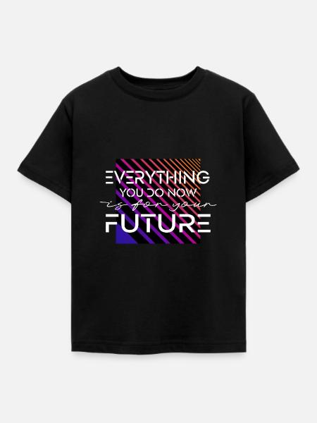For your future - Kinder T-Shirt - Schwarz